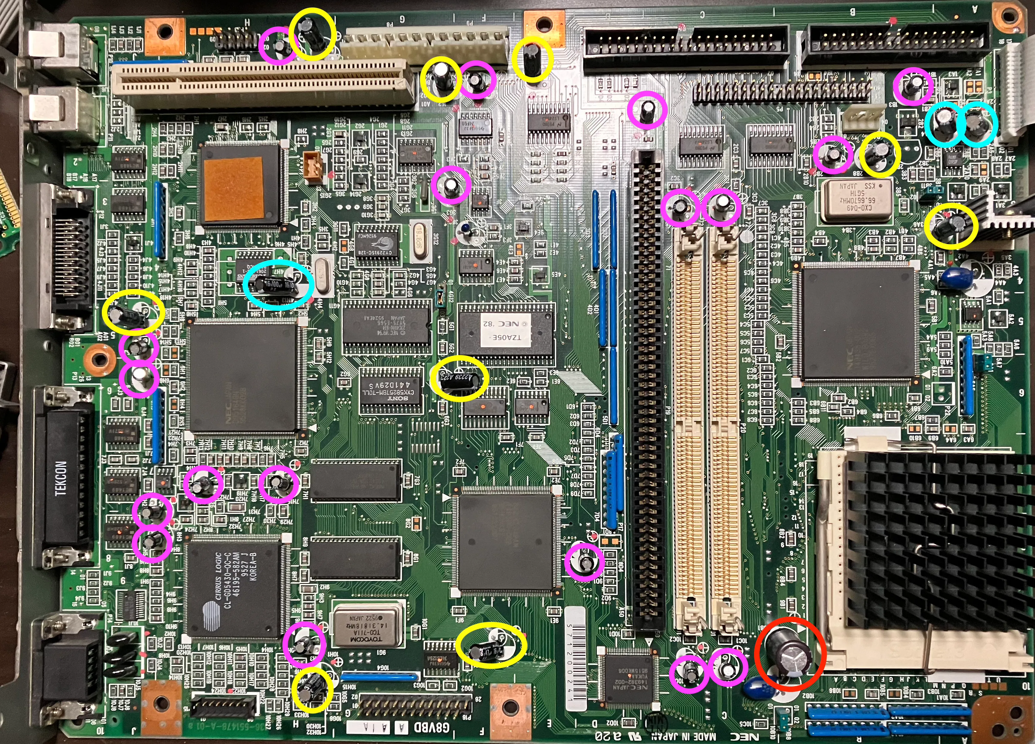 PC-9801BX4 G8VBD マザーボード